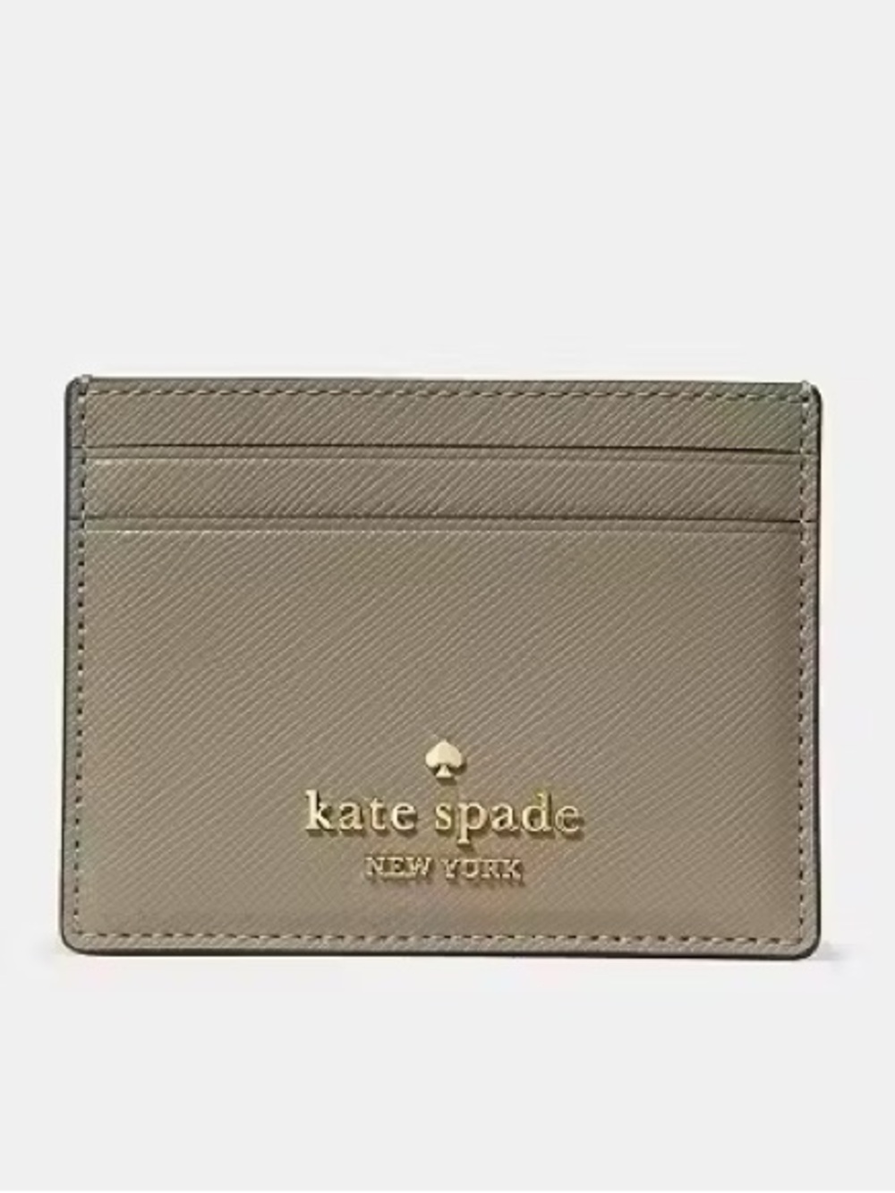 NWT Kate Spade Small Slim Card Holder• Oyster shel